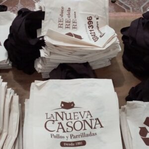 Bolsas de Tocuyo 35 x 42 con Hasa con Fuelle